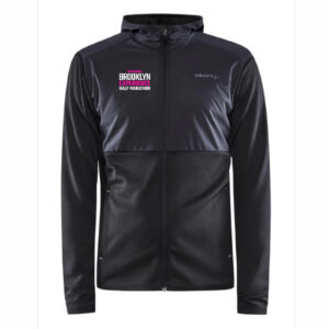 Embroidered Men's Black CRAFT Eco Zip Hooded Shell