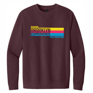 Stripes Design Plum Fleece Crew (Unisex)