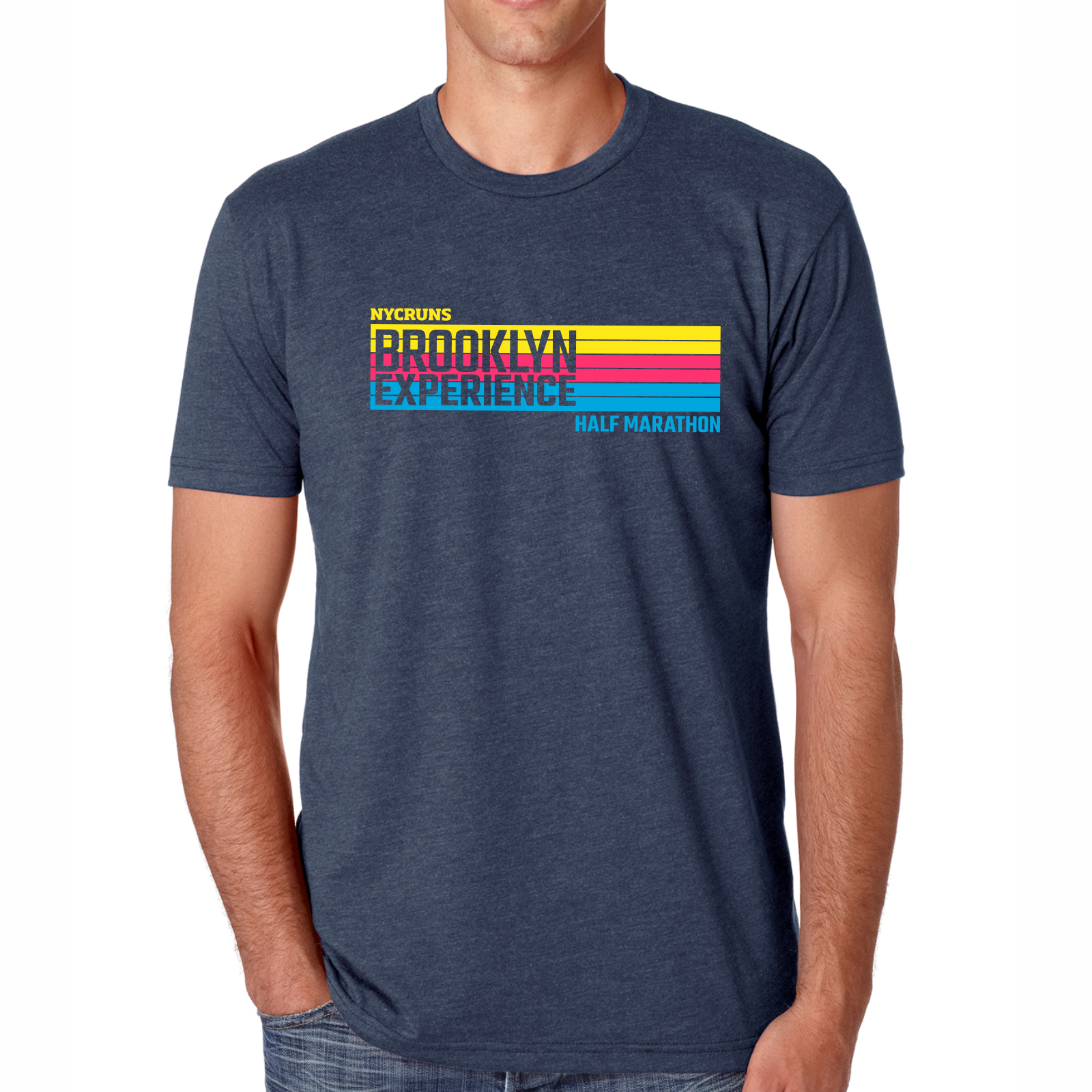 Stripes Design Indigo Fashion Tee (Unisex)