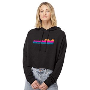 Elevation Women's Crop Fleece Black Hoody
